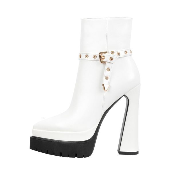 boots women winter white matte double platform leather ankle side zip fashion rock botas mujer 221126, Black
boots women winter white matte double platform leather ankle side zip fashion rock botas mujer 221126, Black