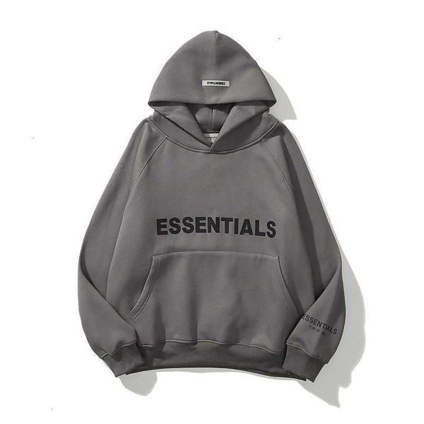 hoodies hweatshirts f og rich essentials three-dimensional film thin hooded sweater reflective sleeve men's and women's jacket, Black 
hoodies hweatshirts f og rich essentials three-dimensional film thin hooded sweater reflective sleeve men's and women's jacket, Black