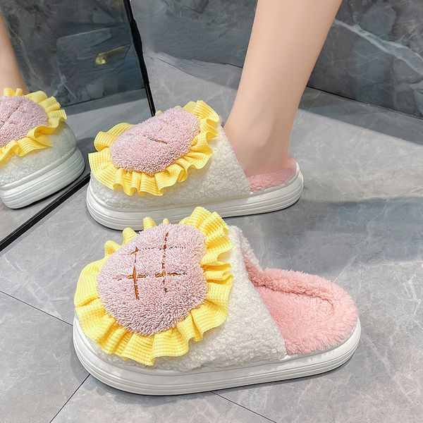 slippers cotton women autumn winter sunflower warm artificial wool thick bottom home fur zapatos mujer 221126, Black
slippers cotton women autumn winter sunflower warm artificial wool thick bottom home fur zapatos mujer 221126, Black