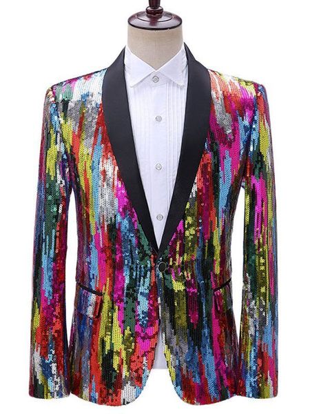 men's suits blazers mens shining colorful dj singers nightclub costume stylish suit jacket stage striped sequin men 221124, White;black
men's suits blazers mens shining colorful dj singers nightclub costume stylish suit jacket stage striped sequin men 221124, White;black