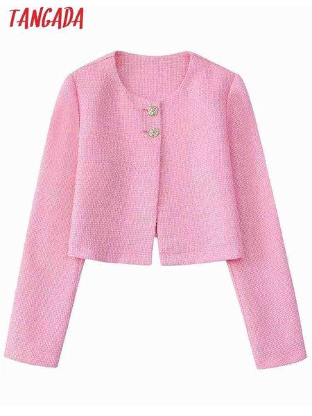 suit tangada women jewelry pink tweed blazer female long sleeves elegant jacket, White;black
suit tangada women jewelry pink tweed blazer female long sleeves elegant jacket, White;black