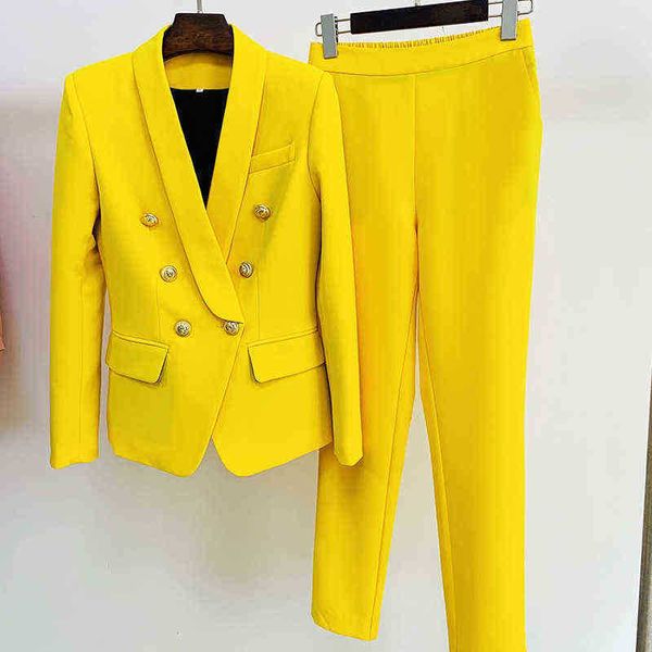 yellow blue pink red black women pantsuit business classic double breasted buttons nine blazer pants set two piece formal suits j220813, White;black
yellow blue pink red black women pantsuit business classic double breasted buttons nine blazer pants set two piece formal suits j220813, White;black