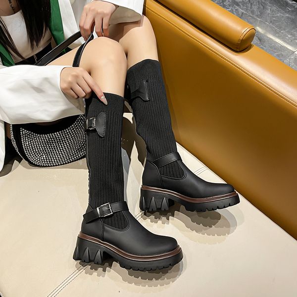 boots slim fitting highheeled platform women's thick soled women shoes black winter long fashion 221126
boots slim fitting highheeled platform women's thick soled women shoes black winter long fashion 221126