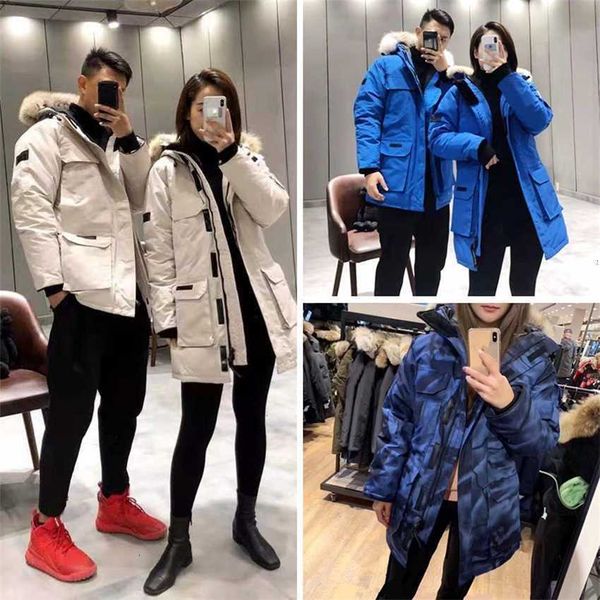 canadian thick wolf fur parka medium long hooded down jacket men's and women's same couple gooes, Black
canadian thick wolf fur parka medium long hooded down jacket men's and women's same couple gooes, Black