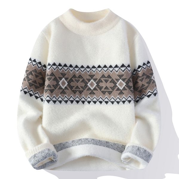 men's sweaters highquality men's winter sweater classic clothes jacquard weave handsome mink velvet fashion half high collar korea, White;black
men's sweaters highquality men's winter sweater classic clothes jacquard weave handsome mink velvet fashion half high collar korea, White;black