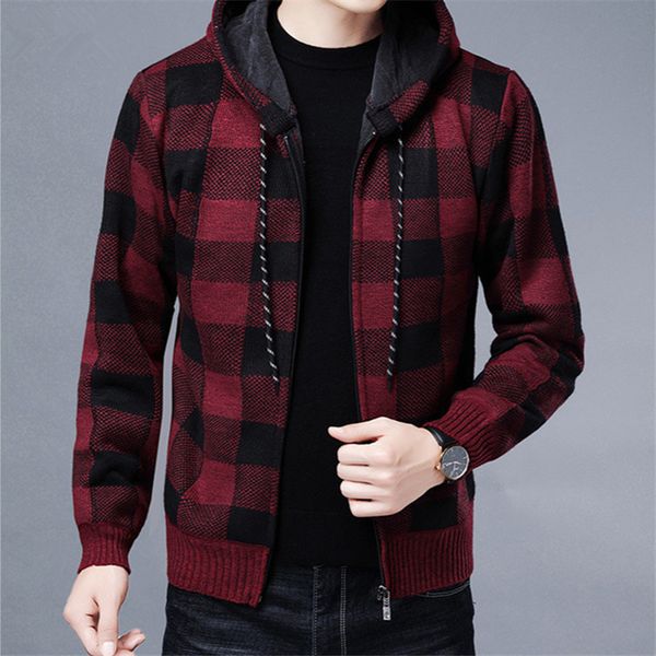 men's sweaters autumn winter men's sweater coat thick warm hooded plaid wool sweater cardigan jumpers zipper fleece sweater coat f, White;black
men's sweaters autumn winter men's sweater coat thick warm hooded plaid wool sweater cardigan jumpers zipper fleece sweater coat f, White;black