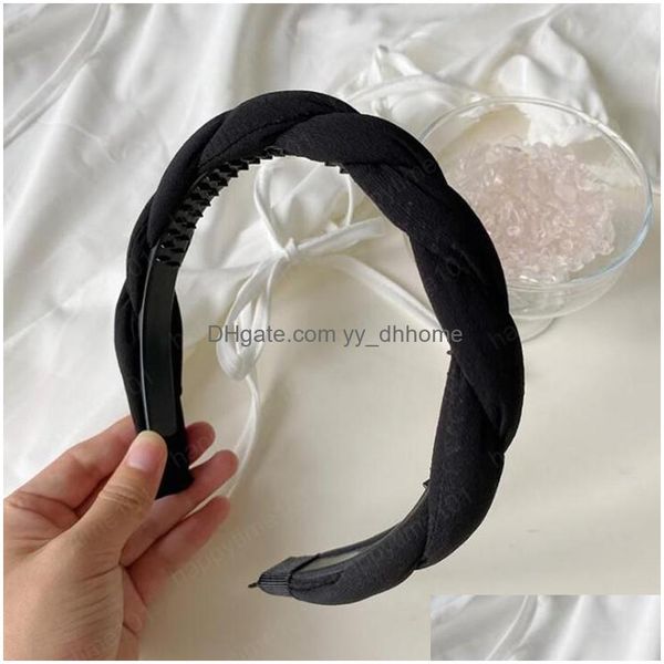 headbands fashion women hairband braid headband solid color casual turban nonslip teeth headwear autumn hair accessories drop delive dht6z, Silver
headbands fashion women hairband braid headband solid color casual turban nonslip teeth headwear autumn hair accessories drop delive dht6z, Silver