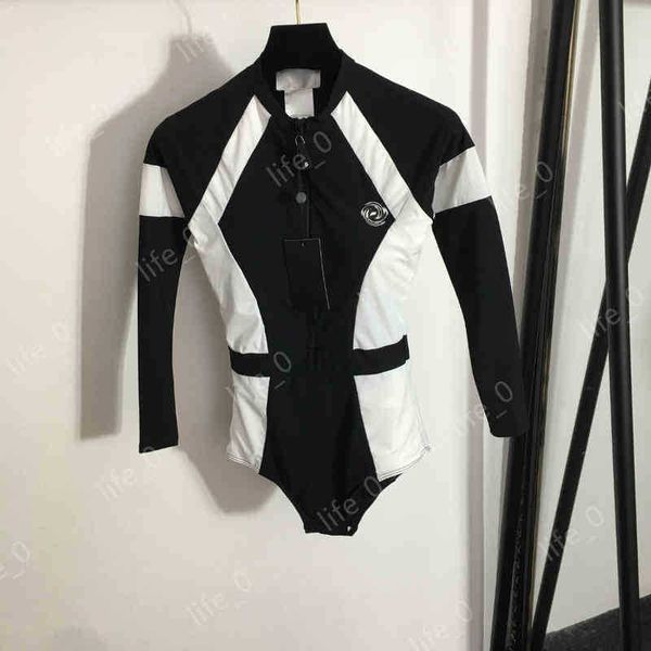 womens designer jumpsuits rompers fashion brand logo colorblock long sleeve bodysuit swimsuit luxury jumpsuit for women, Black;white
womens designer jumpsuits rompers fashion brand logo colorblock long sleeve bodysuit swimsuit luxury jumpsuit for women, Black;white