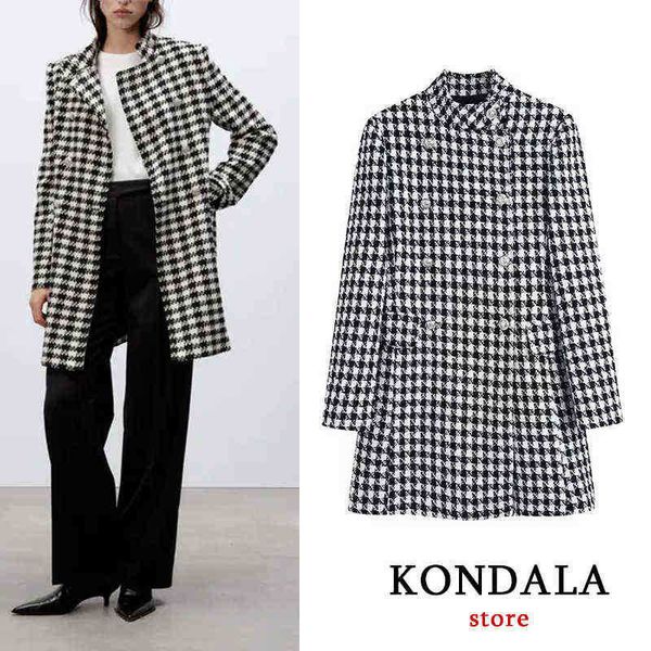 kondala za 2022 vintage plaid oversized long blazer women long sleeves double breasted office lady jackets female fashion outfit j220813, White;black
kondala za 2022 vintage plaid oversized long blazer women long sleeves double breasted office lady jackets female fashion outfit j220813, White;black
