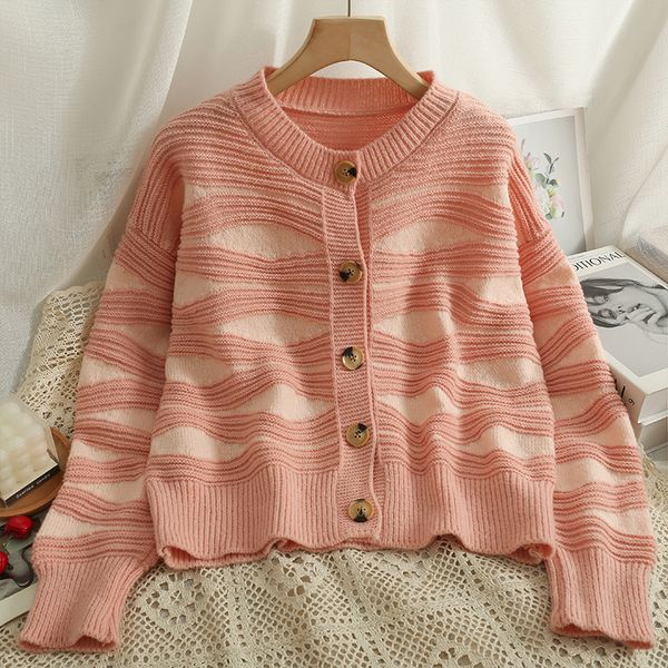 women s knits tees women irregular stripe print korean fashion long sleeve cardigan loose knitwear single breasted sweater coat autumn knit, White
women s knits tees women irregular stripe print korean fashion long sleeve cardigan loose knitwear single breasted sweater coat autumn knit, White