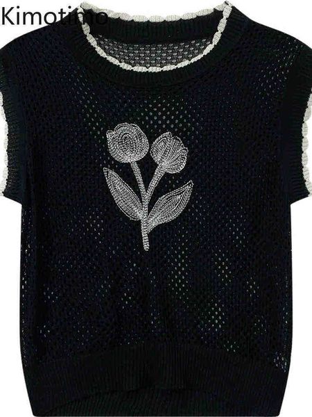 women's sweaters kimotimo lace hollow embroidery contrast knitted vest women 2022 new round neck sleeveless pullover korean chic fashio, White;black
women's sweaters kimotimo lace hollow embroidery contrast knitted vest women 2022 new round neck sleeveless pullover korean chic fashio, White;black