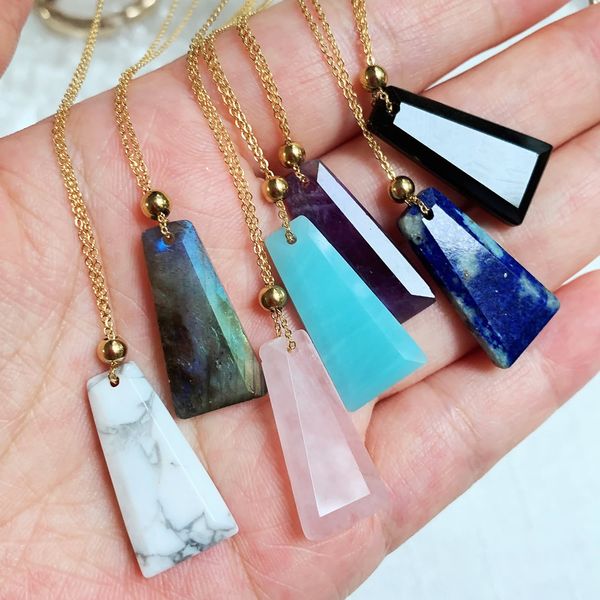natural crystal stone pendant necklace gometric charm labradorite amethyst pink quartz crystal necklaces for women jewerly, Silver
natural crystal stone pendant necklace gometric charm labradorite amethyst pink quartz crystal necklaces for women jewerly, Silver