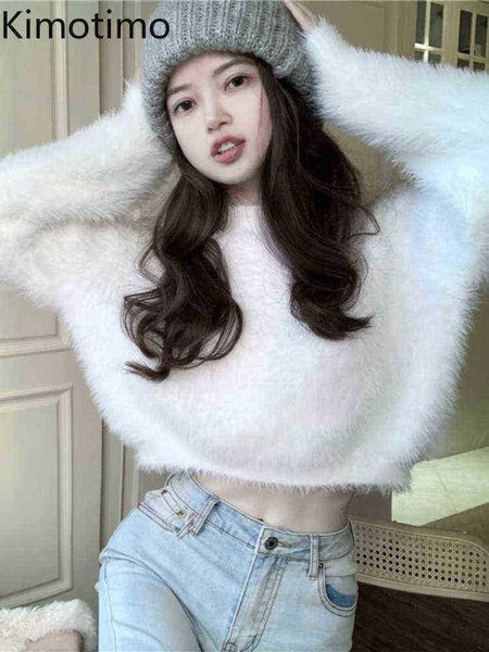 women's sweaters kimotimo mohair plush short sweater women 2022 autumn soft long sleeve outfit sweater korean ins solid all match sweat, White;black
women's sweaters kimotimo mohair plush short sweater women 2022 autumn soft long sleeve outfit sweater korean ins solid all match sweat, White;black