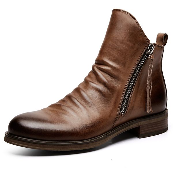 boots men's leather double side zipper ankle business shoes autumn large size 47 48 221128, Black
boots men's leather double side zipper ankle business shoes autumn large size 47 48 221128, Black