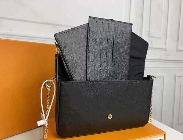 3pcs set genuine leather women classic pochette felicie bag luxury designer handbag handbags shoulder handbag clutch tote messenger purse
3pcs set genuine leather women classic pochette felicie bag luxury designer handbag handbags shoulder handbag clutch tote messenger purse