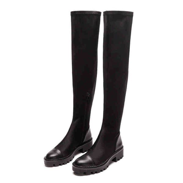 boots autumn women fashion elastic black high knee socks stitching leather party shoes lady over the 220903
boots autumn women fashion elastic black high knee socks stitching leather party shoes lady over the 220903