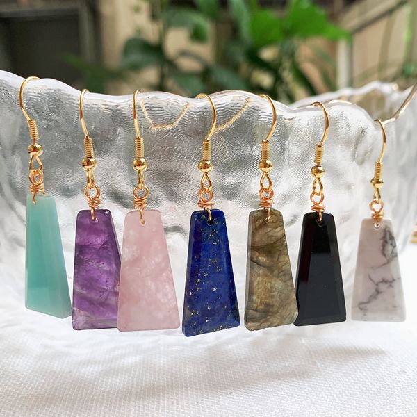 natural crystal stone dangle earrings for women geometric charm shiny obsidian amethyst lapis pink reiki crystal earring, Silver
natural crystal stone dangle earrings for women geometric charm shiny obsidian amethyst lapis pink reiki crystal earring, Silver
