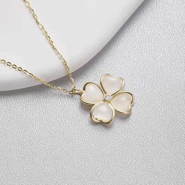 pendant necklaces natural opal four leaf grass necklace women's 2022 new luxury small popular design color preserving collar chain neck, Silver
pendant necklaces natural opal four leaf grass necklace women's 2022 new luxury small popular design color preserving collar chain neck, Silver