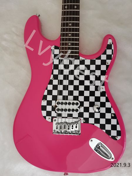 customized electric guitar solid pink color one bridge pickup 2 posts tail boat shape jack cover special pickguard
customized electric guitar solid pink color one bridge pickup 2 posts tail boat shape jack cover special pickguard