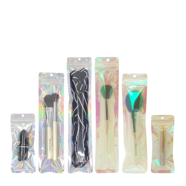 multi-sizes holographic brush packing bags with hanger hole 100pcs lot zipper seal packaging usb bag
multi-sizes holographic brush packing bags with hanger hole 100pcs lot zipper seal packaging usb bag
