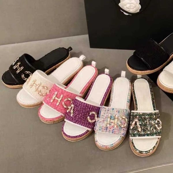 35-41 sizes women tweed leather straw woven slides sandals slip on wedge flats fashion beach mule brand flip flops casual slides shoes mpce, Black
35-41 sizes women tweed leather straw woven slides sandals slip on wedge flats fashion beach mule brand flip flops casual slides shoes mpce, Black