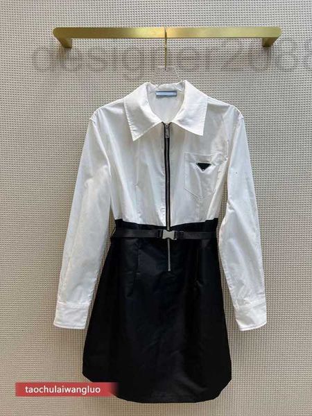 casual dresses designer sports style contrast color shirt dress casual girl waist a-shaped middle skirt high end p2l3, Black;gray
casual dresses designer sports style contrast color shirt dress casual girl waist a-shaped middle skirt high end p2l3, Black;gray