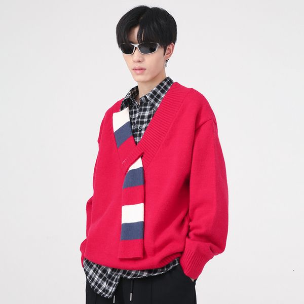 men's sweaters autumn men's sweater winter loose color contrast knitted 2023 vneck scarf design casual male pullover fashion 2a699, White;black
men's sweaters autumn men's sweater winter loose color contrast knitted 2023 vneck scarf design casual male pullover fashion 2a699, White;black