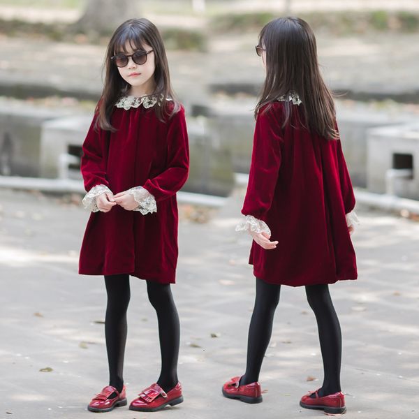 girl's dresses fall children retro baby princess party frocks girls winter dress wine red velvet kids clothes lace long sleeve 221125, Red;yellow
girl's dresses fall children retro baby princess party frocks girls winter dress wine red velvet kids clothes lace long sleeve 221125, Red;yellow