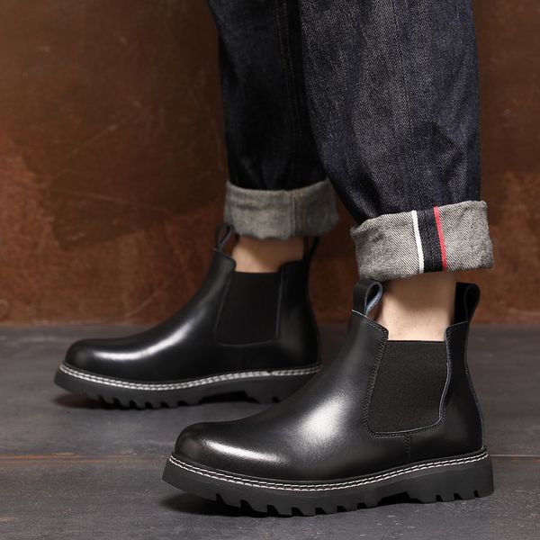 boots mens fashion genuine leather boots black platform shoes spring autumn botines hombre ankle botas masculinas zapatos mans 221128
boots mens fashion genuine leather boots black platform shoes spring autumn botines hombre ankle botas masculinas zapatos mans 221128