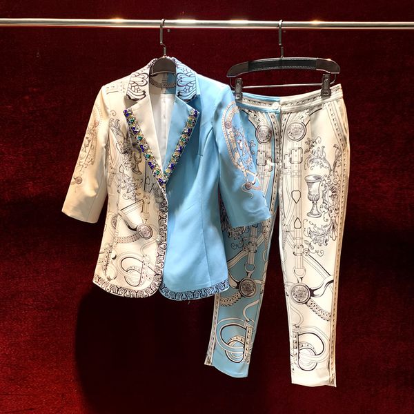 two piece pants new european and american women's wear for winter 2022 nickel sleeve studded beaded jacket 7 minutes of pants fashion s, White
two piece pants new european and american women's wear for winter 2022 nickel sleeve studded beaded jacket 7 minutes of pants fashion s, White