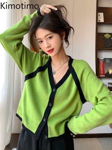 women's sweaters kimotimo contrast color knit cardigan women autumn design v neck long sleeve crop korean chic casual bottoming thin sw, White;black
women's sweaters kimotimo contrast color knit cardigan women autumn design v neck long sleeve crop korean chic casual bottoming thin sw, White;black
