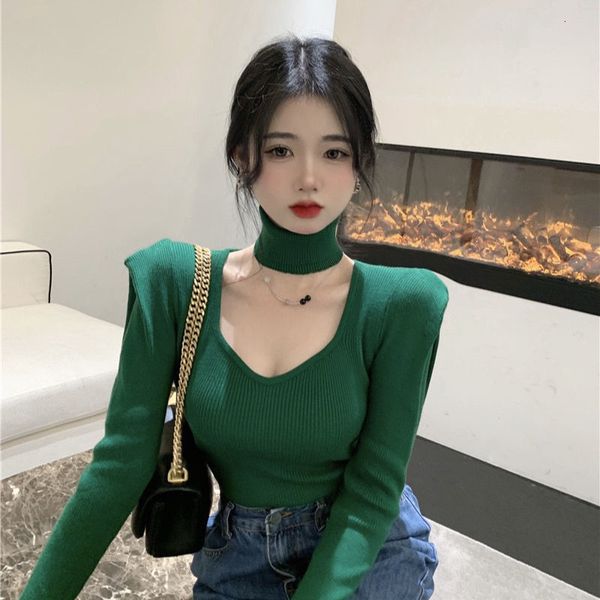 women's sweaters slim ladies sweater 2023 autumn winter knitted sweaters hollow out elegant women's turtleneck bottoming shirt e9, White;black
women's sweaters slim ladies sweater 2023 autumn winter knitted sweaters hollow out elegant women's turtleneck bottoming shirt e9, White;black