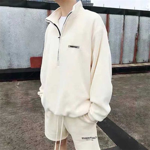 hoodies hweatshirts feel of god multi thread essentials fleece semi zipper stand collar sweater men's fog high street loose, Black
hoodies hweatshirts feel of god multi thread essentials fleece semi zipper stand collar sweater men's fog high street loose, Black