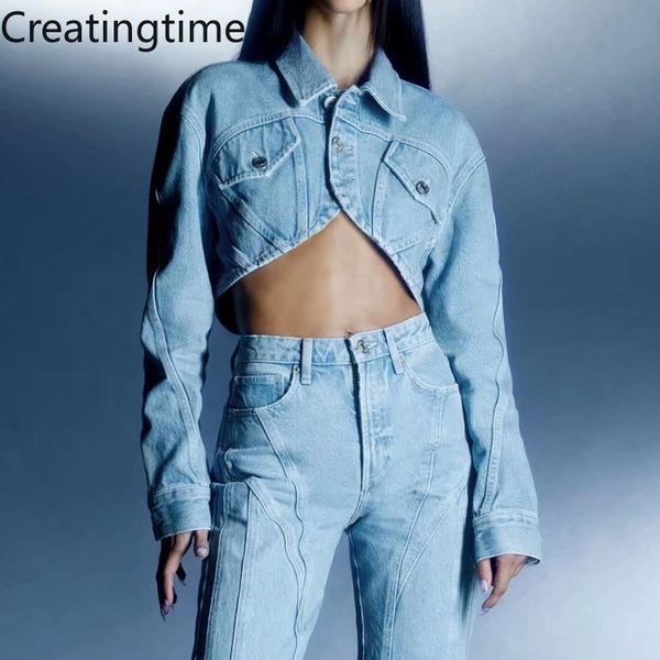 women s two piece pants creatngtime autumn streetwear outfit patchwork vintage blue lapel button short denim coat and straight jeans ga881 2, White
women s two piece pants creatngtime autumn streetwear outfit patchwork vintage blue lapel button short denim coat and straight jeans ga881 2, White