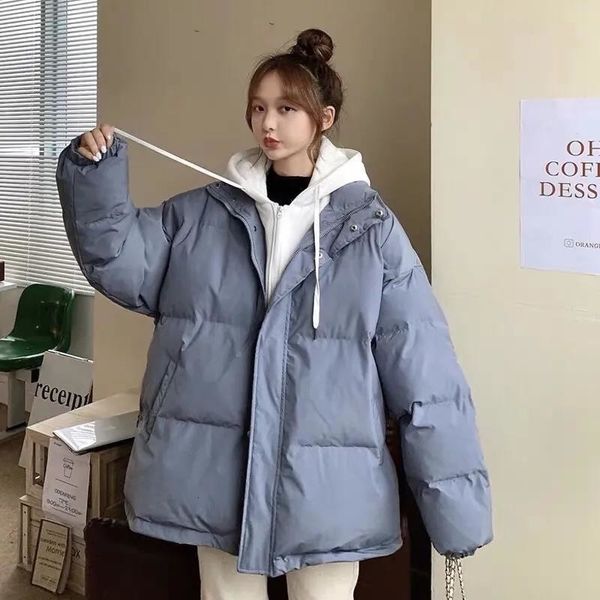 women's down parkas winter korean version of polyester zipper thermal jacket women straight solid color padded jacket streetwear parka, Black
women's down parkas winter korean version of polyester zipper thermal jacket women straight solid color padded jacket streetwear parka, Black