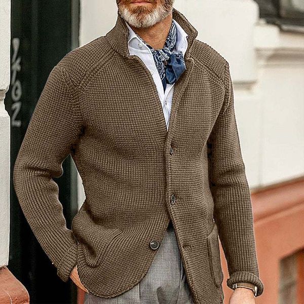 men's jackets winter retro knitted jacket long sleeve coat coats clothing 221124, Black;brown
men's jackets winter retro knitted jacket long sleeve coat coats clothing 221124, Black;brown