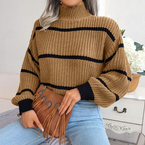 women's sweaters sweater pullover female winter clothes turtleneck women thick knit color blocking stripe long sleeve fashion 24017 22, White;black
women's sweaters sweater pullover female winter clothes turtleneck women thick knit color blocking stripe long sleeve fashion 24017 22, White;black