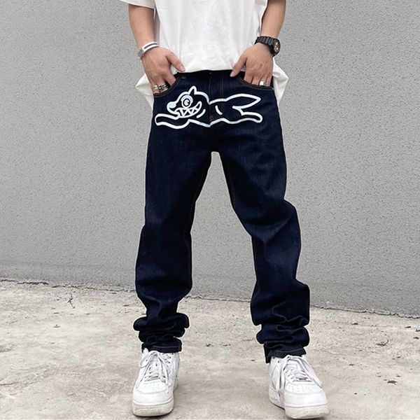 men's jeans high street men flying dog print straight loose casual denim pant vintage harajuku washed trousers hip hop streetwear male, Blue
men's jeans high street men flying dog print straight loose casual denim pant vintage harajuku washed trousers hip hop streetwear male, Blue