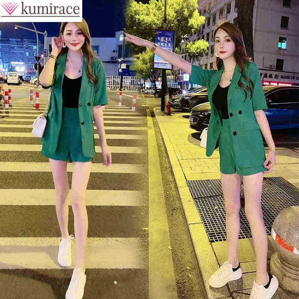 korean popular summer new elegant women shorts suit random short sleeve jacket shorts two piece set female tracksuit jacket j220813, White;black
korean popular summer new elegant women shorts suit random short sleeve jacket shorts two piece set female tracksuit jacket j220813, White;black