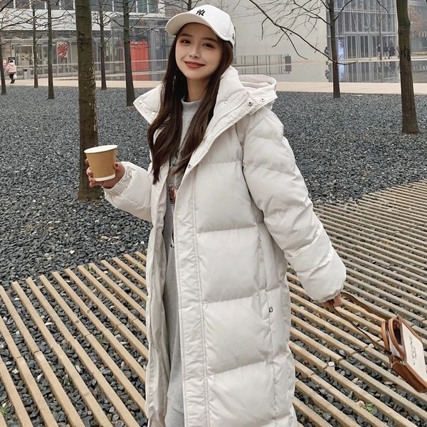 women's down parkas solid long straight winter coat casual women parkas hooded stylish female jacket cotton padded oversize parka outer, Black 
women's down parkas solid long straight winter coat casual women parkas hooded stylish female jacket cotton padded oversize parka outer, Black