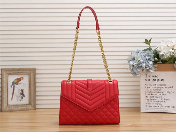 womens luxury shoulder bags handbag designer clutch yslity chain bag chains flap luxurious bag for women y quilted lattice handbags multiple, Red;black
womens luxury shoulder bags handbag designer clutch yslity chain bag chains flap luxurious bag for women y quilted lattice handbags multiple, Red;black