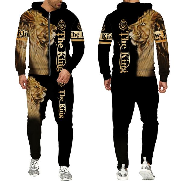 men's tracksuits cool 3d roaring lion printed zipper hoodies pants suits fashion mens casual long sleeves sweatshirts tracksuit 221128, Gray
men's tracksuits cool 3d roaring lion printed zipper hoodies pants suits fashion mens casual long sleeves sweatshirts tracksuit 221128, Gray