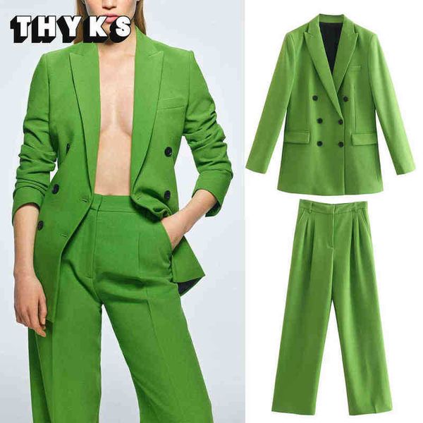 2 piece set women green blazer suit sets 2022 spring office lady outfits double button jacket long pants sleeve j220813, White;black
2 piece set women green blazer suit sets 2022 spring office lady outfits double button jacket long pants sleeve j220813, White;black