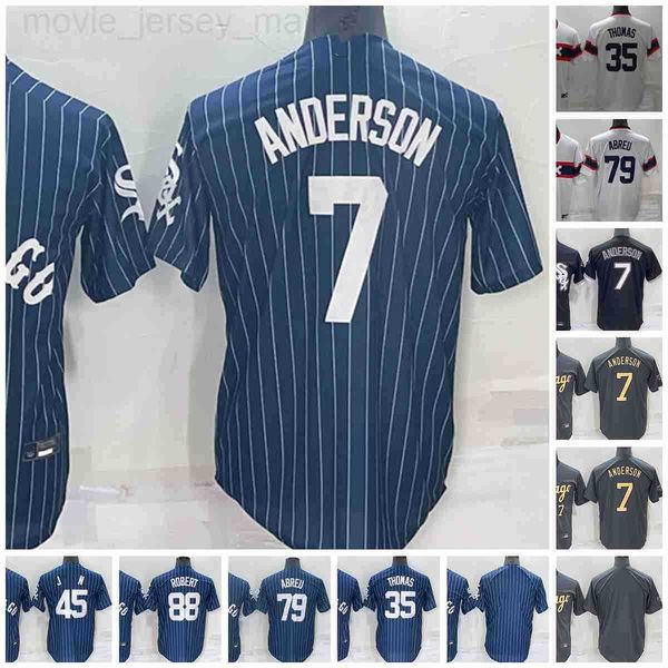 2022 baseball jersey 7 tim anderson 35 frank thomas #45 79 jose abreu 88 luis robert stitched jerseys, Blue;black
2022 baseball jersey 7 tim anderson 35 frank thomas #45 79 jose abreu 88 luis robert stitched jerseys, Blue;black