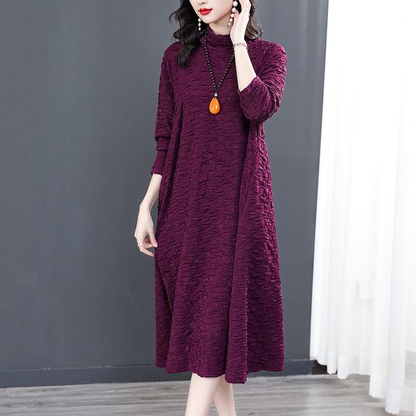 casual dresses women purple cotton folds dress autumn winter korean vintage casual party dress elegant office lady dresses 221126, Black;gray
casual dresses women purple cotton folds dress autumn winter korean vintage casual party dress elegant office lady dresses 221126, Black;gray
