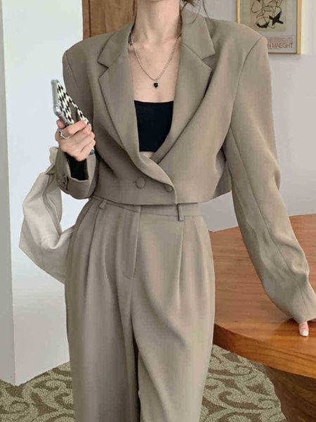 woman spring elegant workwear blazer pantsuits office ladies casual business 2 piece set female fashion korean pants suit j220813, White;black
woman spring elegant workwear blazer pantsuits office ladies casual business 2 piece set female fashion korean pants suit j220813, White;black