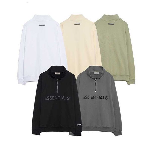 hoodies hweatshirts essentials double thread back stereoscopic silicone row letter printing half zip loose sweatshirt, Black
hoodies hweatshirts essentials double thread back stereoscopic silicone row letter printing half zip loose sweatshirt, Black