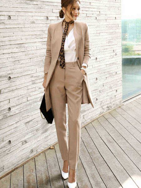 pant suits for women blazer set autumn lady business office work korean style uniform v neck long jacket elegant pants fit j220813, White;black
pant suits for women blazer set autumn lady business office work korean style uniform v neck long jacket elegant pants fit j220813, White;black