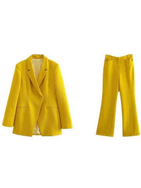 slmd 2022 stylish elegant yellow texture pants suit women fashion double breasted pockets blazers high waist flare pants j220813, White;black
slmd 2022 stylish elegant yellow texture pants suit women fashion double breasted pockets blazers high waist flare pants j220813, White;black