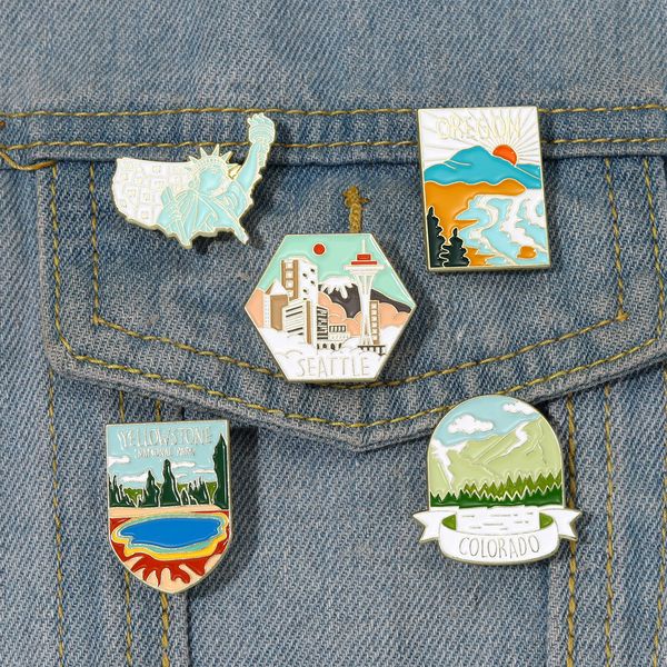 us states enamel pins custom statue of liberty natural scenery brooches lapel badges buildings jewelry gift for kids friends factory wholesa, Blue
us states enamel pins custom statue of liberty natural scenery brooches lapel badges buildings jewelry gift for kids friends factory wholesa, Blue